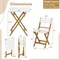 Costway 3-Piece Folding Patio Bistro Setwith Slatted Design Small Outdoor Furniture Set